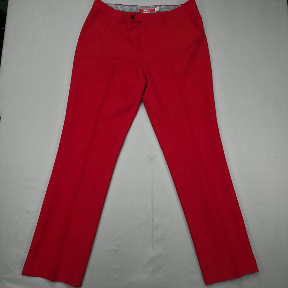 Shinesty Mens Golf Pants 36x33 Red Performance Stretch Casual Sporty Minimal